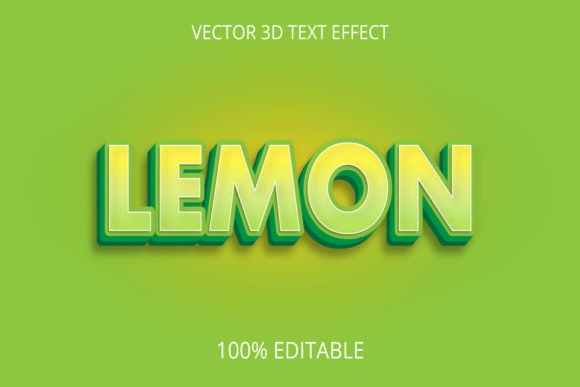 3D Lemon Text Effect Best Design for Vibrant Branding