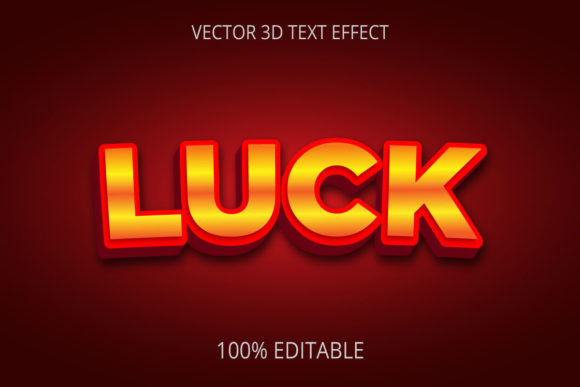 3D Text Effect Luck Creative Design Guide