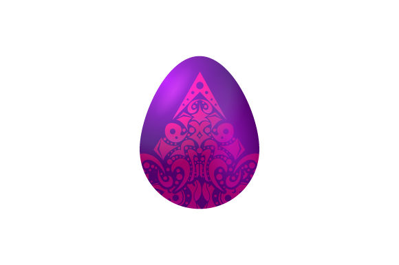 Elevating Your Spring Projects with a 3D Purple Egg Easter Vector Design