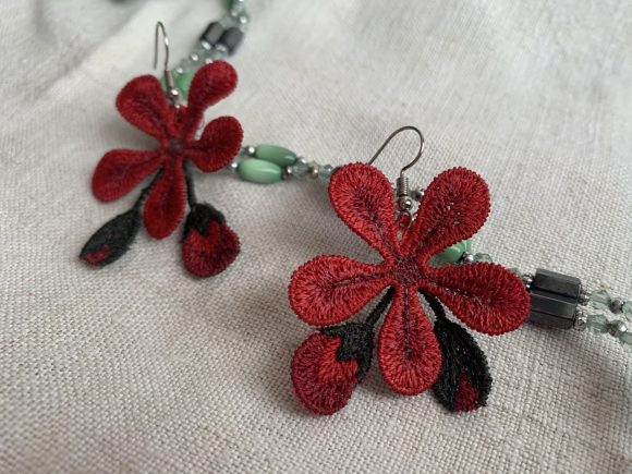 Geranium Earrings: A Practical Guide to Free-Standing Lace Embroidery