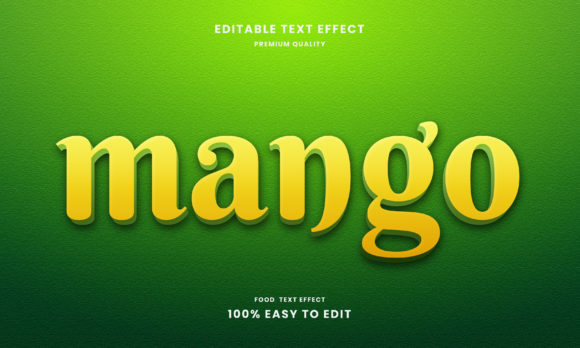 Mango 3d Text Effect Design