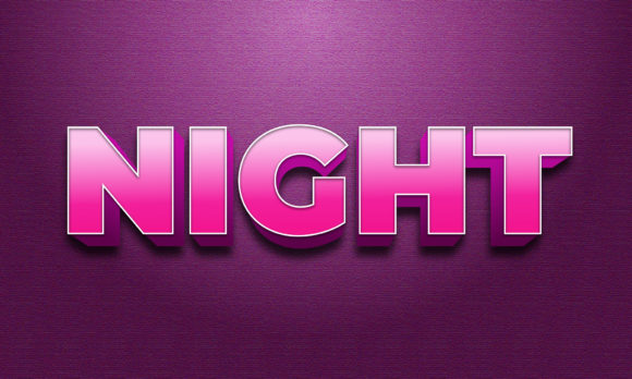 Night 3D Text Effect: A Comprehensive Design Evaluation