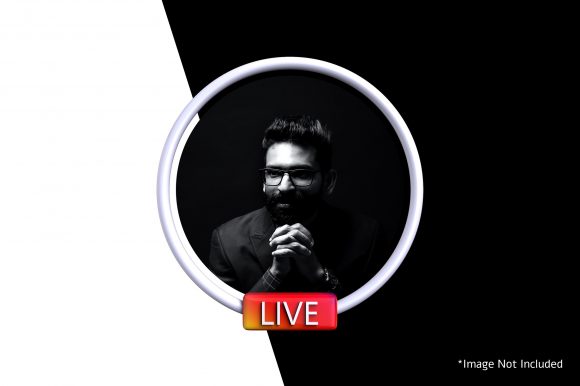 Social Media Live Button Mockup Design