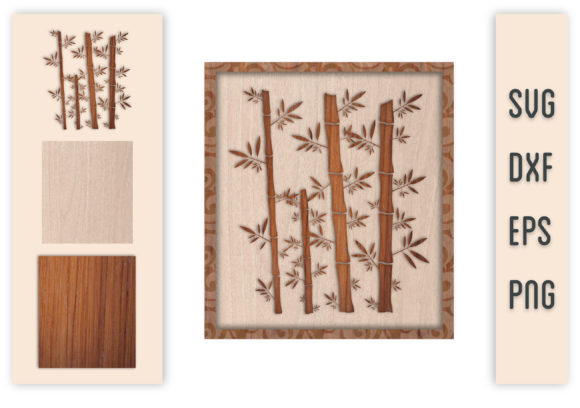 Transform Your Space with 3D Wall Art Landscape, Bamboo SVG Artwork